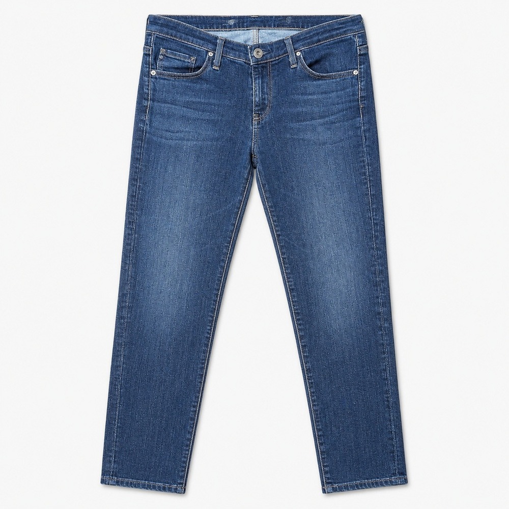 AG Adriano Goldschmied Stevie Capri Jeans Womens 27 Blue Slim Straight